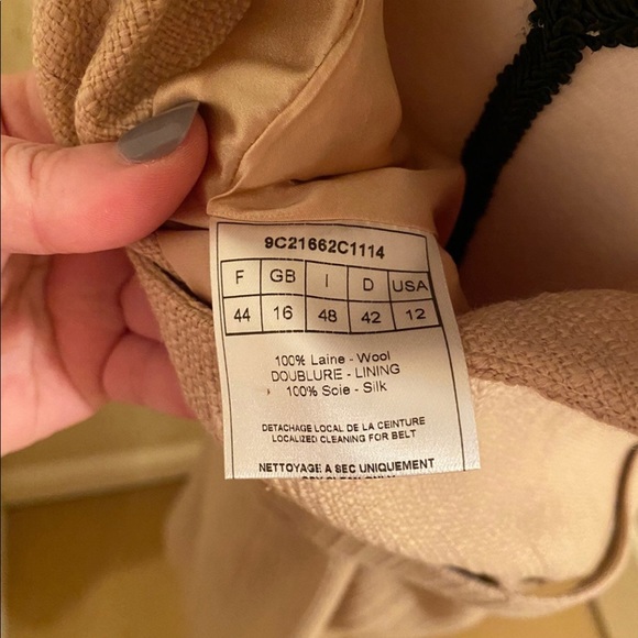 NWOT Christian Dior boucle wide collar belted dress - Picture 8 of 8